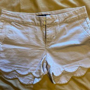 Purple denim accented shorts